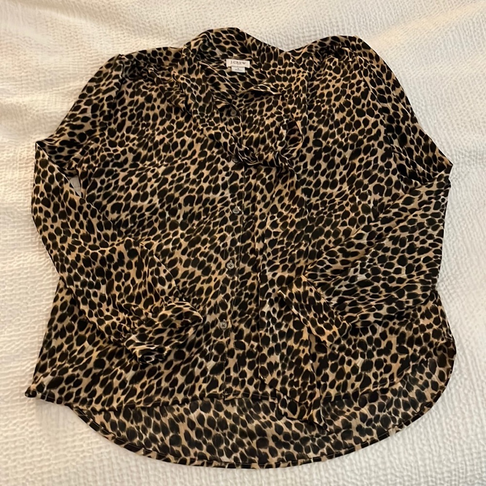 J Crew Leopard print blouse